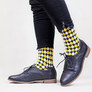 Sosete vesele cu model Yellow Drops