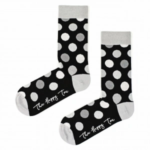 Șosete vesele cu model Huge Dots - Black & White