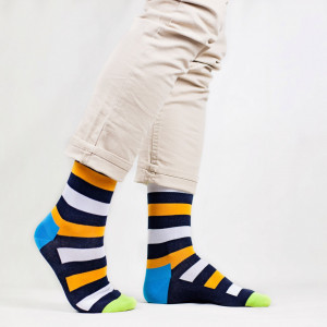 Sosete vesele cu model Just Stripes - Bright
