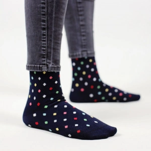 Șosete vesele cu model Small Dots - Navy - Img 4