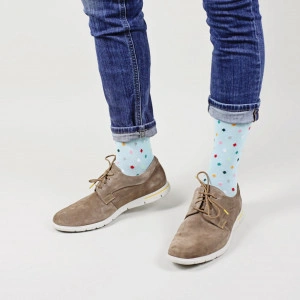 Șosete vesele cu model Small Dots - Sky Blue - Img 2