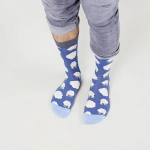Șosete vesele cu model Flying Rams - Dark Blue - Img 5