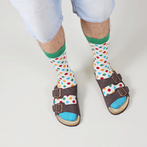 Șosete vesele cu model Rainbow Dots