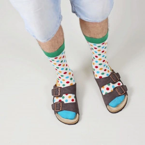 Șosete vesele cu model Rainbow Dots - Img 2