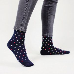 Șosete vesele cu model Small Dots - Navy