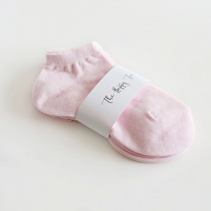 Set 5 perechi Sosete scurte roz extra fine din bambus