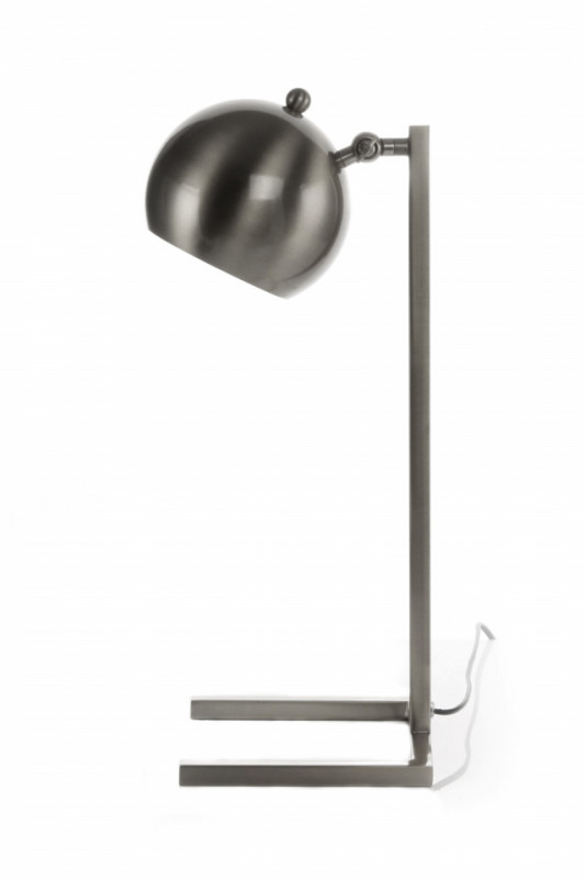 Lampa decorativa din fier Bruna argintie, un bec