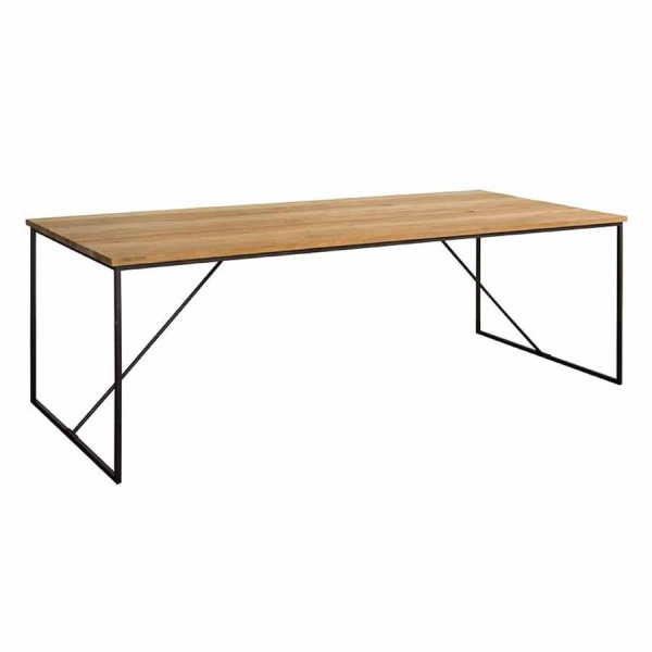 Masa de dining dreptunghiulara Felino din lemn de tec natural 220 cm