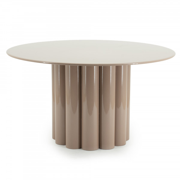 Masuta de cafea din metal Olympa roz 63x63x35,6 cm