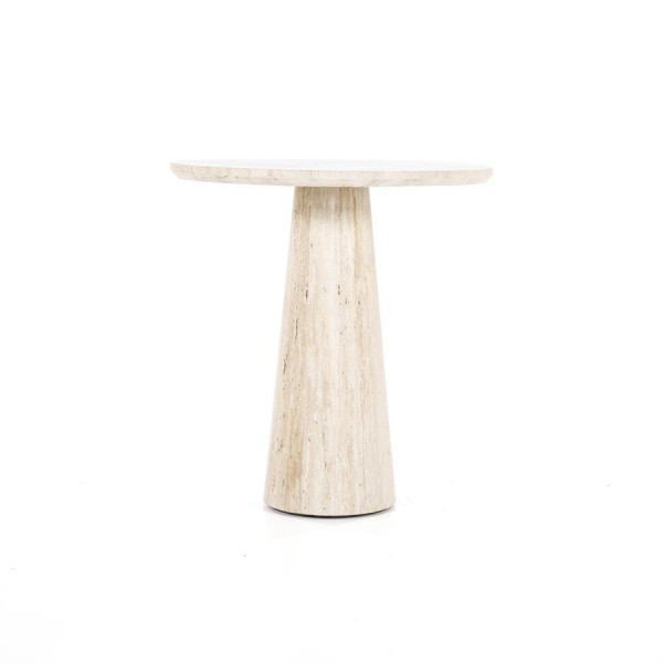 Masuta de cafea din travertin Aime 70x75 cm bej