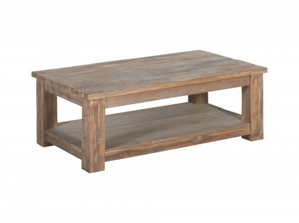 Masuta de cafea dreptunghiulara din lemn cu spatiu de depozitare 130x75x45 cm maro