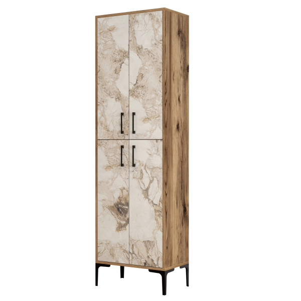 Pantofar din pal melaminat Berlin nuc alb marmura 60x200cm