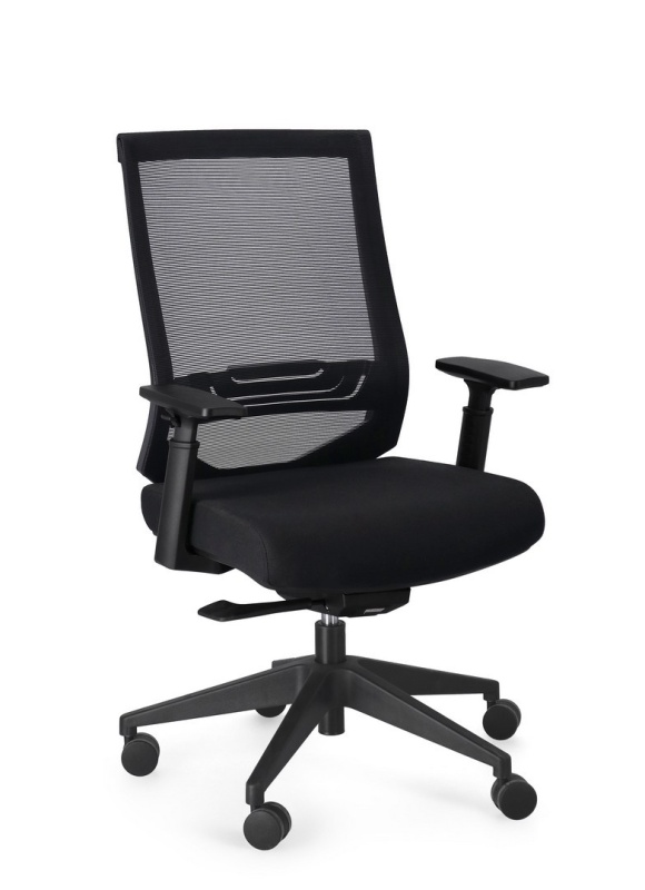 Scaun de birou Marcus, reglabil, cu suport lombar, plasă, negru