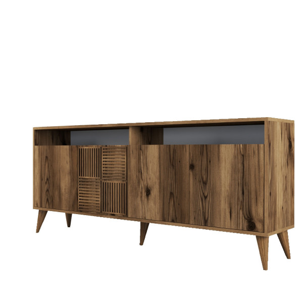 Servanta din pal melaminat Milano nuc 180x78,6x35 cm