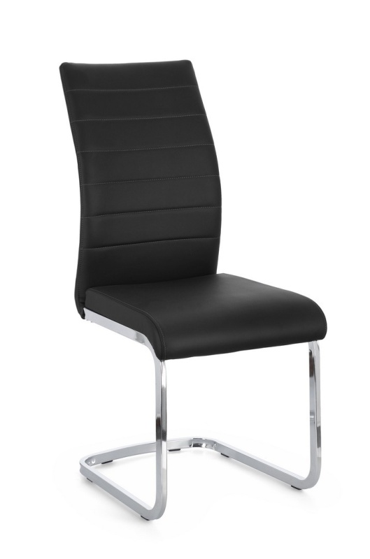 Set de 4 scaune Myra din piele ecologică, negru, 41x60x98 cm