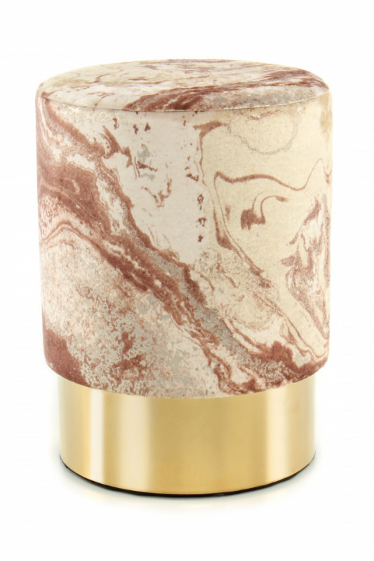 Taburet tapitat Gipsy bronz/auriu
