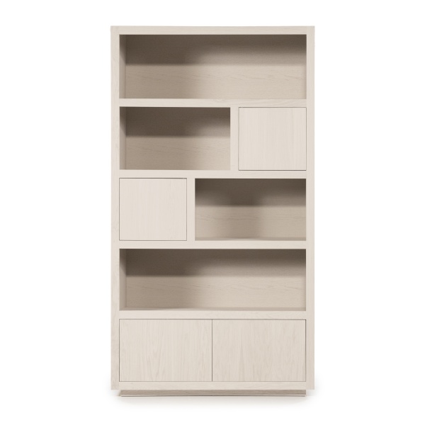 Biblioteca Helsinki din lemn de stejar taupe 120x220cm