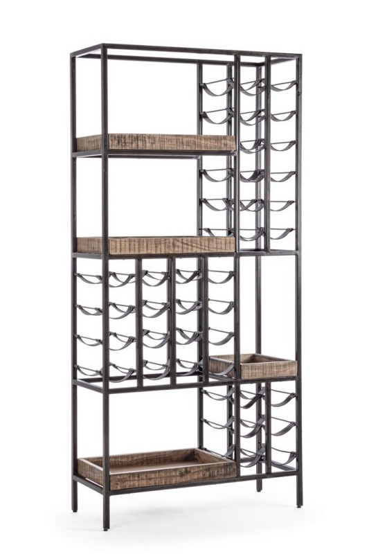 Dulap bar din oțel și lemn de salcâm, 86 x 35 x 180 cm