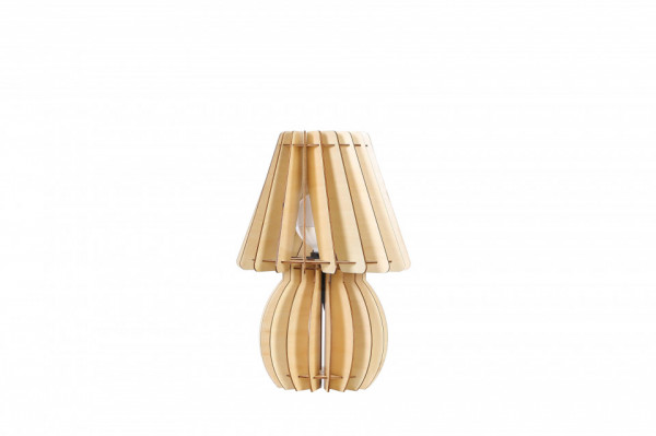 Lampa decorativa din lemn Gino Lemn bej, un bec