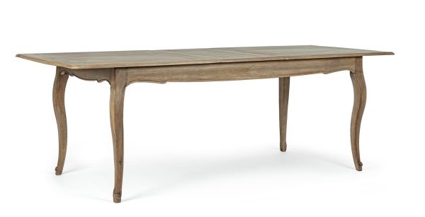 Masă extensibilă Domitille, 8 locuri, din lemn de mango, 180-225x90 cm