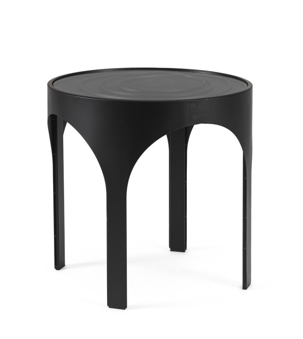 Măsuță de cafea Archie, rotundă, metal și sticlă, Ø50 cm