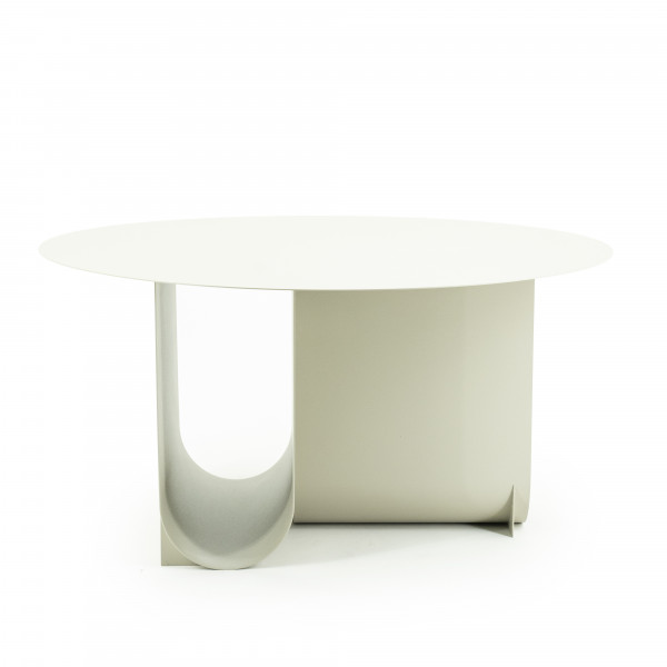 Masuta de cafea din metal Otus alba 70x70x35 cm