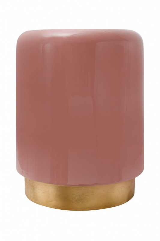 Masuta de cafea rotunda din fier 35x35x44,5 cm roz
