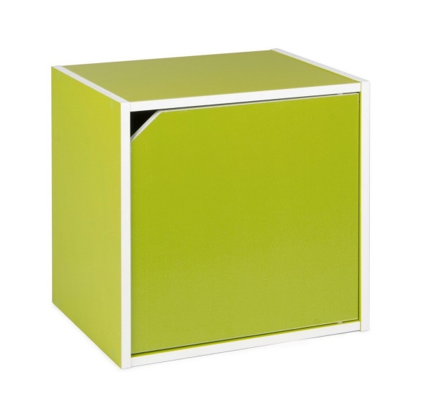 Polita Cube cu usa verde 35 cm