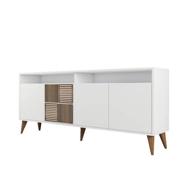 Servanta din pal melaminat Milano alba 180x78,6x35 cm