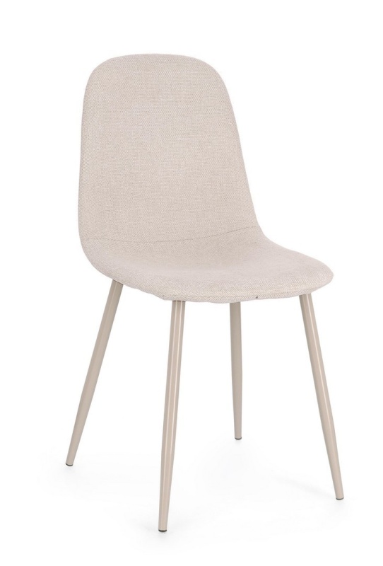 Set 4 scaune Irelia, din poliester, Taupe/Bej, 52,5x42,5x90 cm