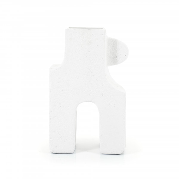 Vaza de ceramica Trib mica alba 47 cm