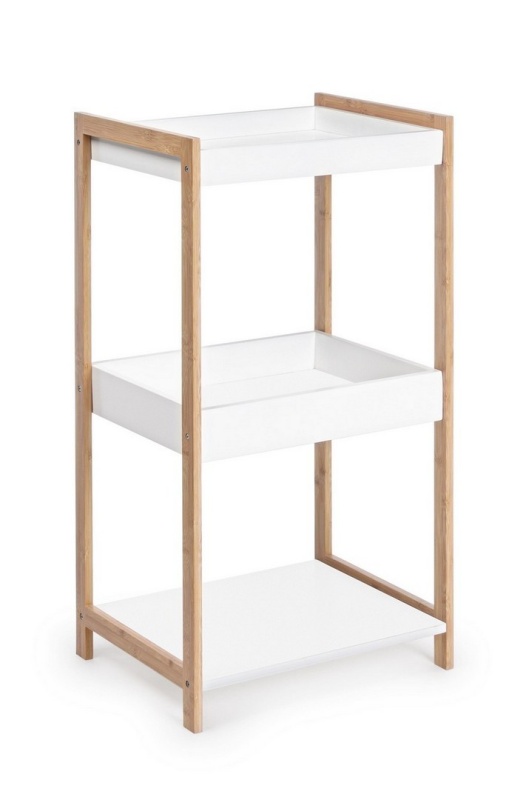 Etajera Brooklyn din MDF alb mat 79,2 cm