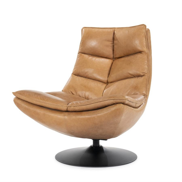 Fotoliu din piele Sven cognac