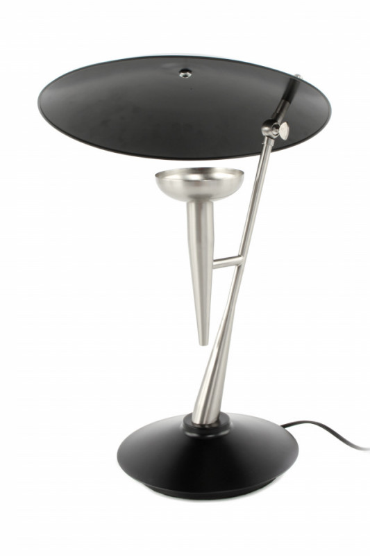 Lampa decorativa din fier Flyer argintie/neagra, un bec