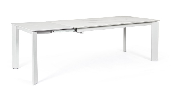Masă dining extensibilă Briva, 6-10 persoane, blat ceramic, 160-220 x 90 cm