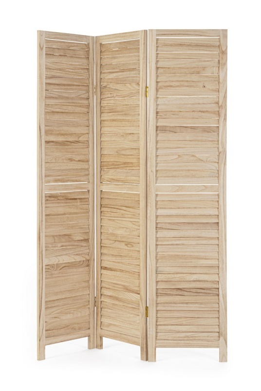 Paravan Zafira 3D, din lemn de Paulownia, finisaj natural, 120 x 6 x 170 cm