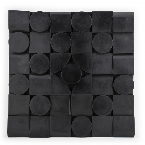 Tablou Dealuri negre din lemn 60x5x60 cm