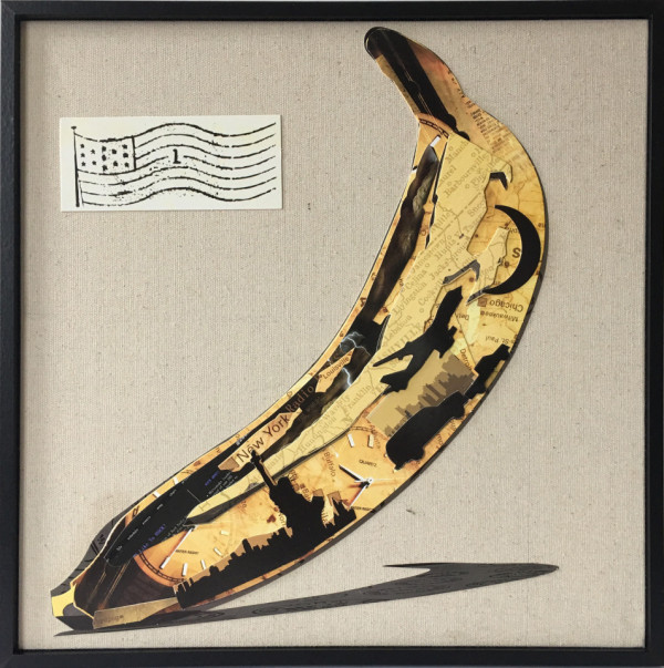 Tablou din hartie Banana 42cm x 42cm