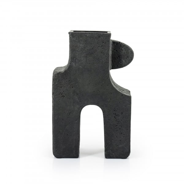 Vaza de ceramica Trib mica neagra 47 cm