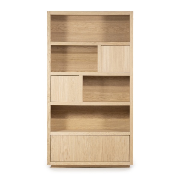 Biblioteca Helsinki din lemn de stejar natural 120x220cm