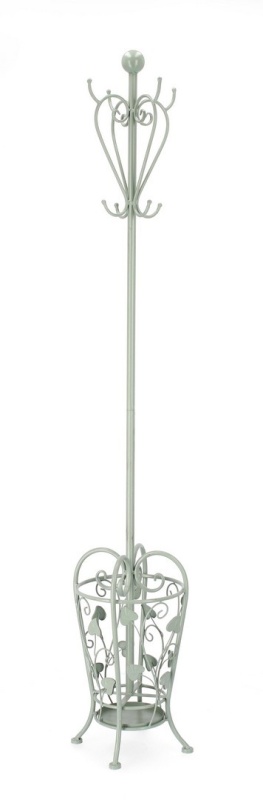 Cuier stativ Harriet, din oțel, vopsit epoxidic, verde salvie, diametru 28 cm, înălțime 184 cm