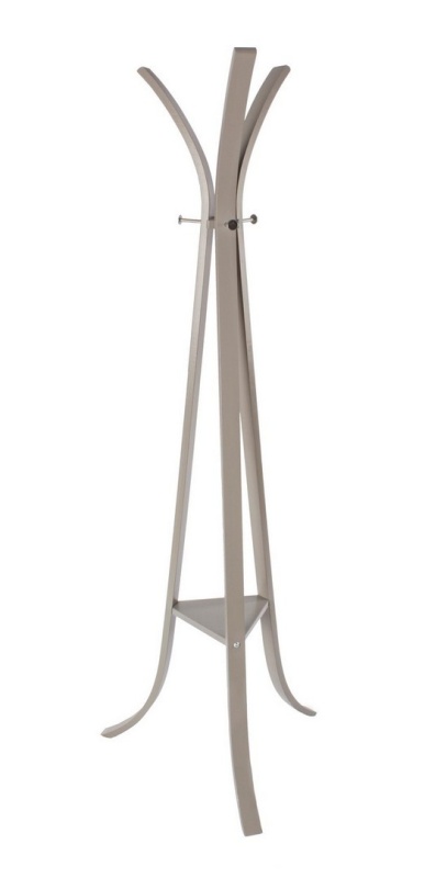 Cuier Triomphe, din lemn stratificat de mesteacăn lăcuit și oțel cromat, taupe, 60x60x180 cm