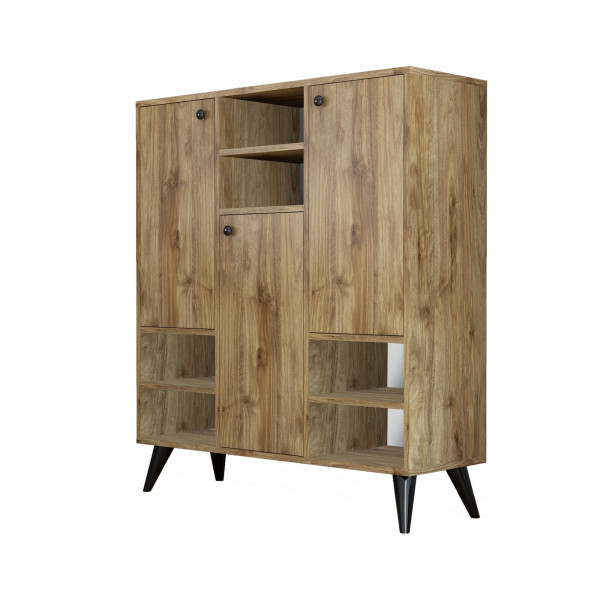 Dulapior din pal melaminat Practica nuc 105x123,6x35 cm