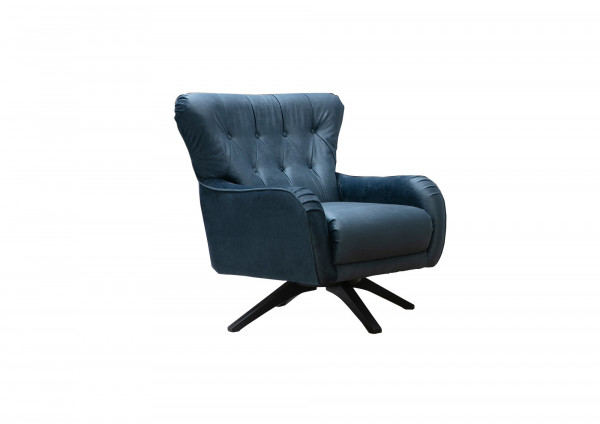 Fotoliu tapitat Arredo bleumarin