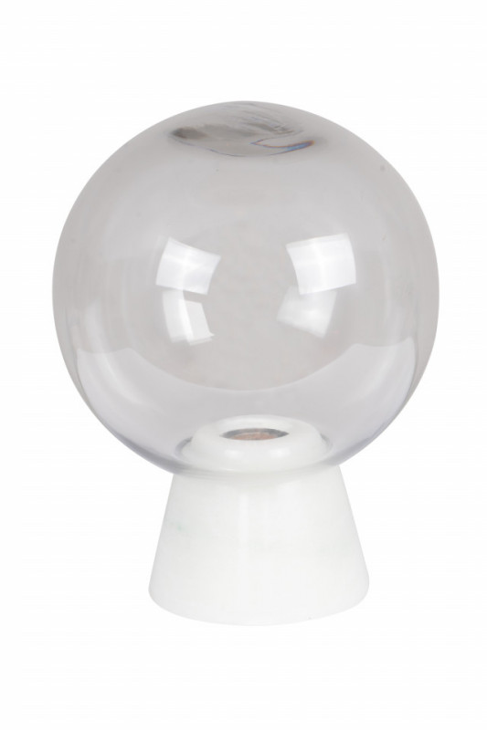 Lampa decorativa din lemn/marmura Porrima alba, un bec