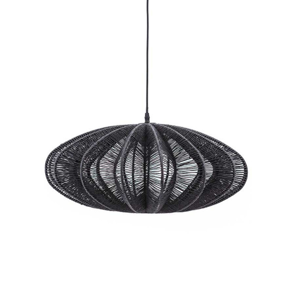 Lustra din bambus Nimbus neagra, un bec
