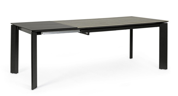 Masă dining extensibilă Briva, 6-10 persoane, blat ceramic, 160-220 x 90 cm