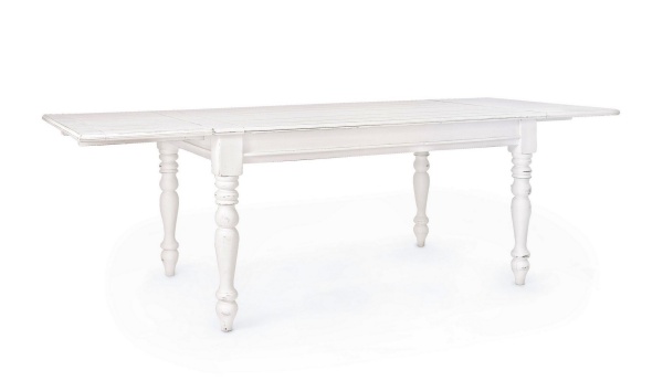 Masă extensibilă Colette, pentru 10 persoane, din lemn de mango, 150-240x90 cm