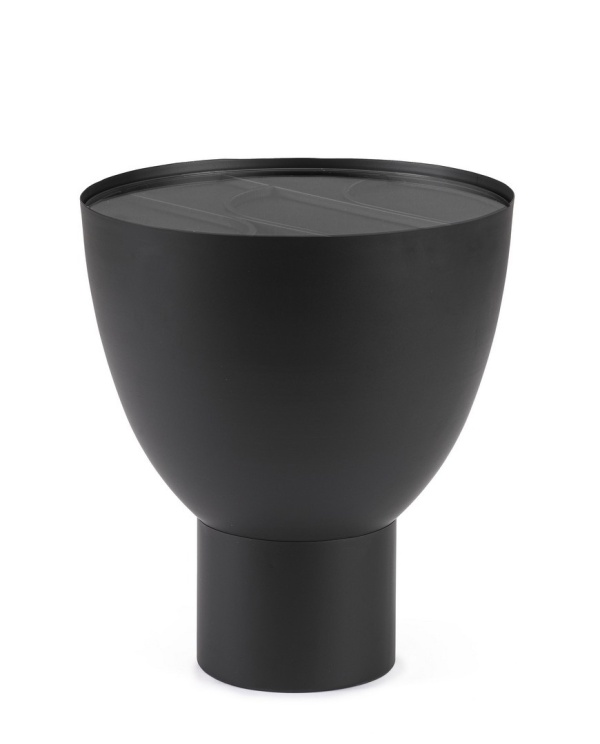 Măsuță de cafea Archie, rotundă, metal și sticlă, Ø40.5 cm