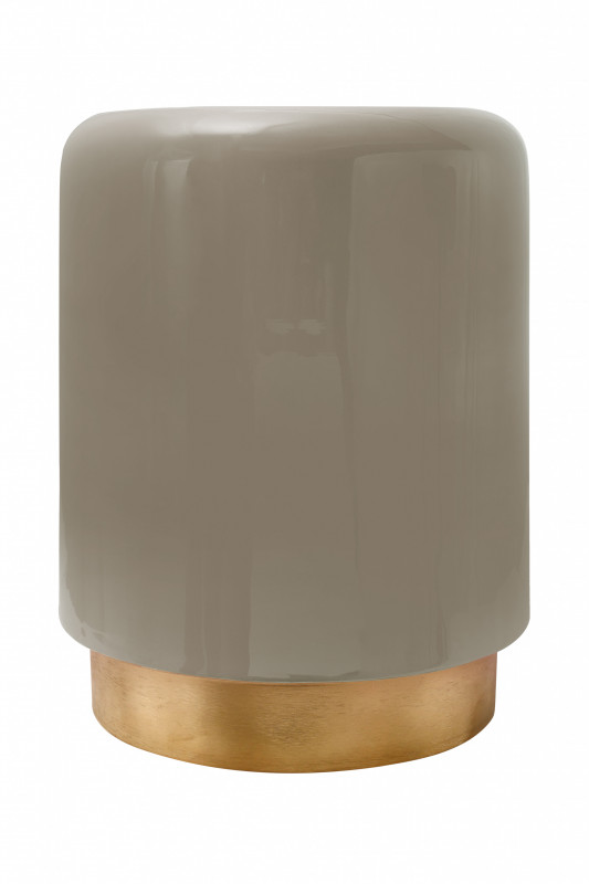 Masuta de cafea rotunda din fier 35x35x44,5 cm taupe